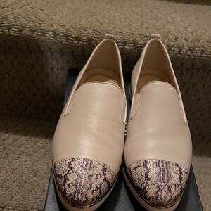Cole Haan Grand Ambition Cream and Black Slip-On Shoes Size 9.5